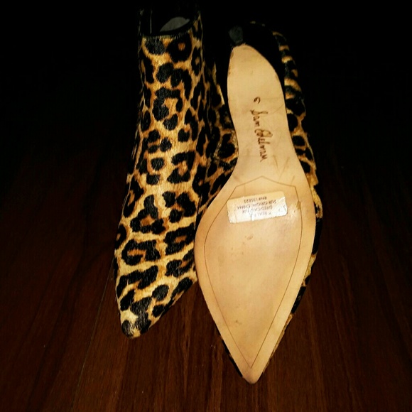 Sam Edelman "Lucy" Leopard Print Booties - Picture 2 of 8